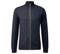 Baumwoll-Strickjacke mit Stehkragen und Logo-Patch 5XL blau 2174196.5978.5XL