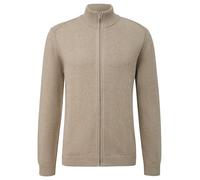 s.Oliver Baumwoll-Strickjacke mit Stehkragen und Logo-Patch