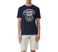 Baumwoll-T-Shirt mit Crewneck und Artwork L blau 2165603.58D1.L