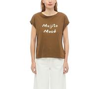 Baumwoll-T-Shirt mit Frontprint 38 braun 2178612.89D0.38