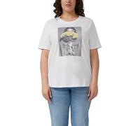 Baumwoll-T-Shirt mit Frontprint 50 weiß 2181263.01D1.50