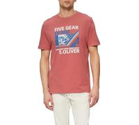 Baumwoll-T-Shirt mit Frontprint L rot 2164762.42D1.L