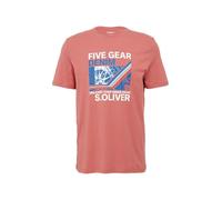 Baumwoll-T-Shirt mit Frontprint XL rot 2164762.42D1.XL