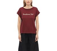 Baumwoll-T-Shirt mit Frontprint 38 rot 2178612.39D2.38
