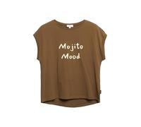 Baumwoll-T-Shirt mit Frontprint 42 braun 2178612.89D0.42
