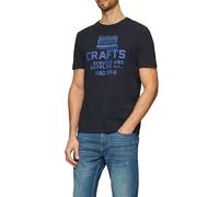 s.Oliver Baumwoll-T-Shirt mit Frontprint und Flammgarnstruktur