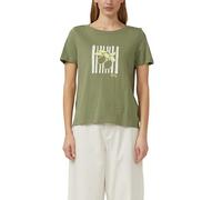 Baumwoll-T-Shirt mit Frontprint und Pailletten 40 olive 2176247.79D0.40