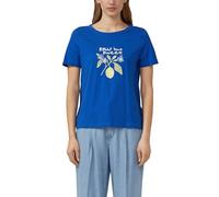 Baumwoll-T-Shirt mit Frontprint und Pailletten 48 blau 2176247.56D1.48