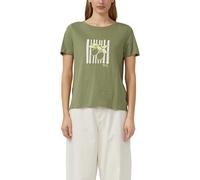 Baumwoll-T-Shirt mit Frontprint und Pailletten 44 weiß 2176247.01D0.44