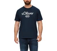 T-Shirt mit Logo-Print 4XL blau