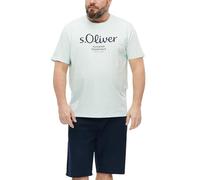 Baumwoll-T-Shirt mit Logo-Print 4XL türkis 2181138.64D1.4XL