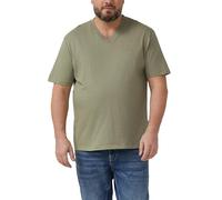 s.Oliver Baumwoll-T-Shirt mit Logo-Print und V-Neck