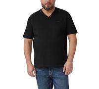 s.Oliver Baumwoll-T-Shirt mit Logo-Print und V-Neck