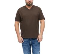 s.Oliver Baumwoll-T-Shirt mit Logo-Print und V-Neck