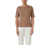 Baumwoll-T-Shirt mit Rundhalsausschnitt und Artwork 46 braun 2179482.86D1.46