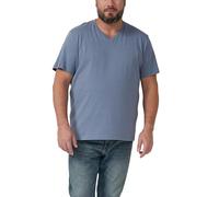 s.Oliver Baumwoll-T-Shirt mit V-Ausschnitt und Logoprint