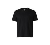 Baumwoll-T-Shirt mit V-Ausschnitt und Logoprint 4XL schwarz 2176618.9999.4XL