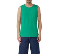 Baumwoll-Tanktop mit Flammgarnstruktur L grün 2166833.7595.L