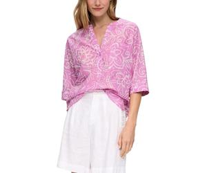 s.Oliver Baumwollbluse mit Fledermausärmeln und floralem All-Over-Print