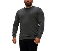 s.Oliver Herren Baumwollpullover 2148210 mit Logo-Stickerei Grau 4XL