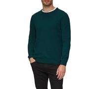 s.Oliver Herrenpullover 2143173 67W0 – Logo-Stickerei – Petrol/Grün – 3XL