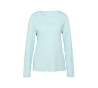 Pyjama-Langarmshirt mit Zierknopfleiste 32/34 blau 6011478.5407.32_34