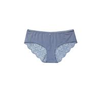 Panty S.OLIVER "Pauline", Damen, Gr. 44/46, blau (jeansblau), Spitze, Microtouch, Obermaterial: 81% Polyamid, 19% Elasthan, Unterhosen, aus feiner Spitze und weichem Microtouch-Material (16263458-44)