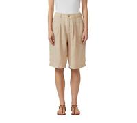 Bermuda aus Leinen mit Bundfalten 46 beige 2176768.8000.46