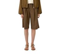 Bermudas S.OLIVER, Damen, Gr. 38, N-Gr, braun, Web, Obermaterial: 55% Leinen, 45% Baumwolle, unifarben, knielang, Hosen Bermudas, Sommer-Shorts mit Leinen (64979751-38) braun