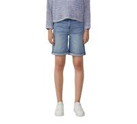 Jeansshorts S.OLIVER, Damen, Gr. 42, N-Gr, blau (mid blau), Denim/Jeans, Obermaterial: 98% Baumwolle, 2% Elasthan, unifarben, casual, normal kniefrei, Jeans, im 5-Pocket-Stil (95914733-42) mid blau