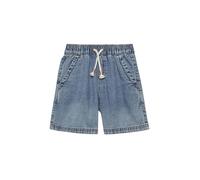 Bermudas S.OLIVER JUNIOR, Jungen, Gr. 134, N-Gr, blau used, Web, Obermaterial: 100% Baumwolle, bequem ca. Mitte Oberschenkel, Hosen Bermudas (69933426-134) blau used