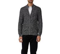 Bi-Colour Strickjacke mit Zopfmuster und Stehkragen XL schwarz 2172257.99X0.XL