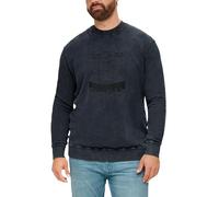 s.Oliver Big Size Herren Sweatshirt mit Frontprint Grey, XXL