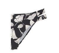 Bikini-Hose S.OLIVER "Lady", Damen, Gr. 36, N-Gr, beige (schwarz, creme), Microfaser, Recycling-Polyamid, geblümt, Badehosen Bikini-Hose, mit floralem Design (75609969-36) schwarz, creme