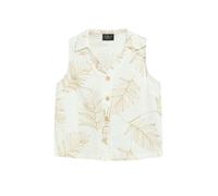 s.Oliver BLACK LABEL - Ärmellose Bluse mit Print weiß - Gr. - 34