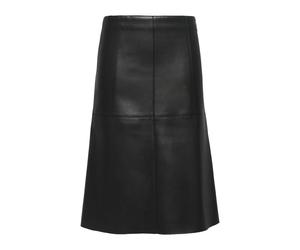 s.Oliver BLACK LABEL - Ausgestellter Rock aus Lederimitat schwarz - Gr. - 46