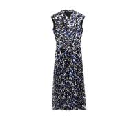 Satin-Kleid mit Wasserfall-Ausschnitt und Plissee 48 creme|mehrfarbig 2181116.07A4.48