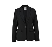 Kurzblazer S.OLIVER BLACK LABEL Gr. 40, grau (grey, black) Damen Blazer mit Pattentaschen vorne (28878656-40)