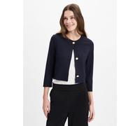 s.Oliver BLACK LABEL Boxy Fit Kurzblazer aus Vikose-Mix in Marine, Größe 36