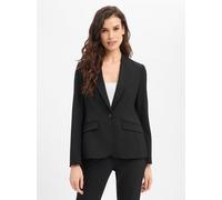 s.Oliver Damen-Blazer 2175683 Viskosemix Slim Fit Schwarz Größe 48