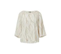 Klassische Bluse S.OLIVER BLACK LABEL, Damen, Gr. 46, beige (sand), Obermaterial: 100% Viskose, bedruckt, casual, regular fit taillenbedeckt, U-Boot-Ausschnitt, 3/4-Ärmel, Blusen, mit All-Over Print (