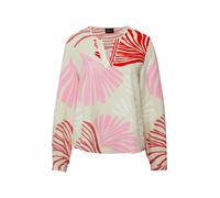 Bluse mit Tunika-Ausschnitt und All-over-Print 36 beige|mehrfarbig 2179580.93A5.36