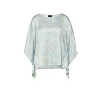 Fließende Poncho-Bluse S blau|creme 2177707.50A7.S