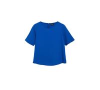 Kurzarm-Bluse mit Reißverschluss 36 blau 2181026.5623.36