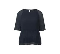 Plissierte Chiffonbluse mit kurzen Ragalanärmeln 40 blau 2164910.59A1.40