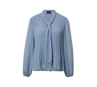 Schluppen-Bluse aus plissiertem Chiffon 40 blau 2175461.5456.40