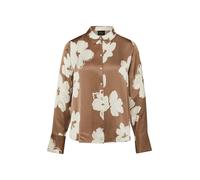 Longbluse aus Satin mit All-over-Print 40 braun|mehrfarbig 2177607.86A1.40