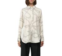 Gemusterte Longbluse aus Satin 34 creme 2170961.07A3.34