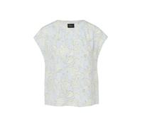s.Oliver BLACK LABEL - Bluse mit floralem Muster und Kurzarm blau - Gr. - 40