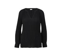 Bluse mit Plissée-Struktur 34 schwarz